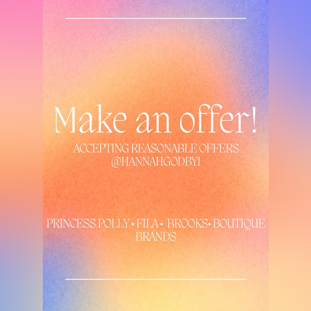 MAKE AN OFFER!!! I need closet space :)